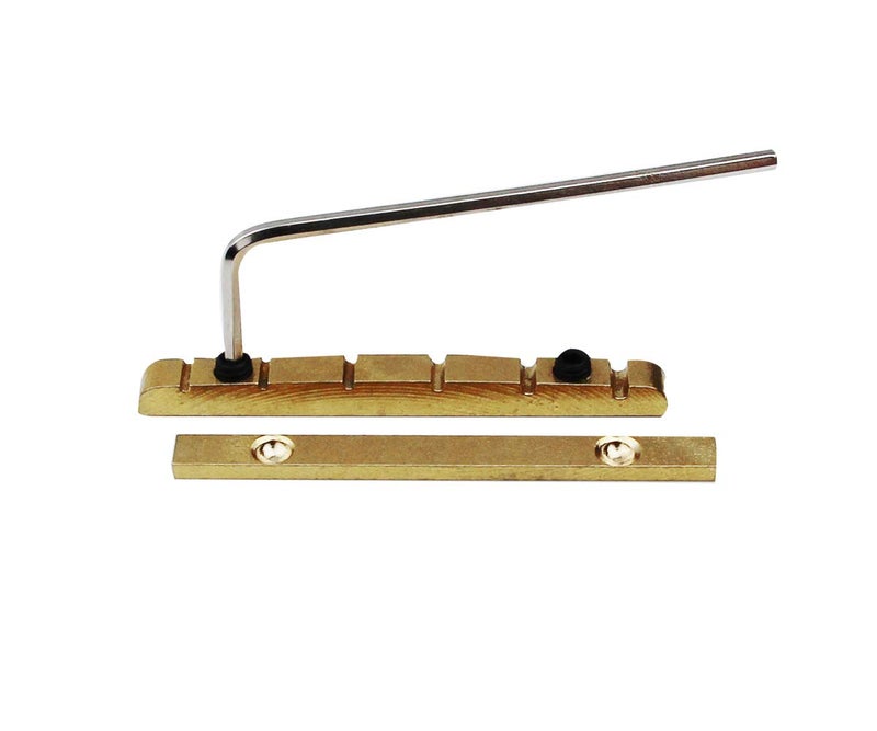 Guyker 42mm Adjustable Guitar Nut - Bell Brass Nut (42 x 3.5mm) Split Regulation Replacement Parts Compatible with Stratocaster Strat ST Style Guitar - Image 2